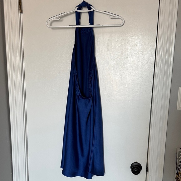 Sincerely Jules- Elegant Blue Halter Dress- size medium - Picture 2 of 3